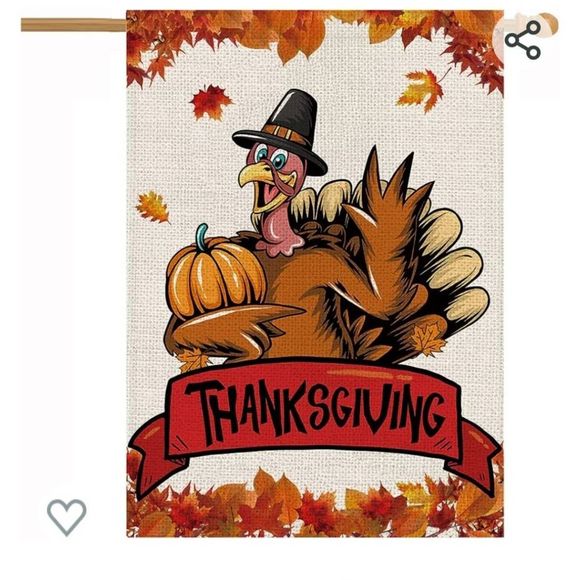 NIP THANKSGIVING GARDEN FLAG - Picture 1 of 5